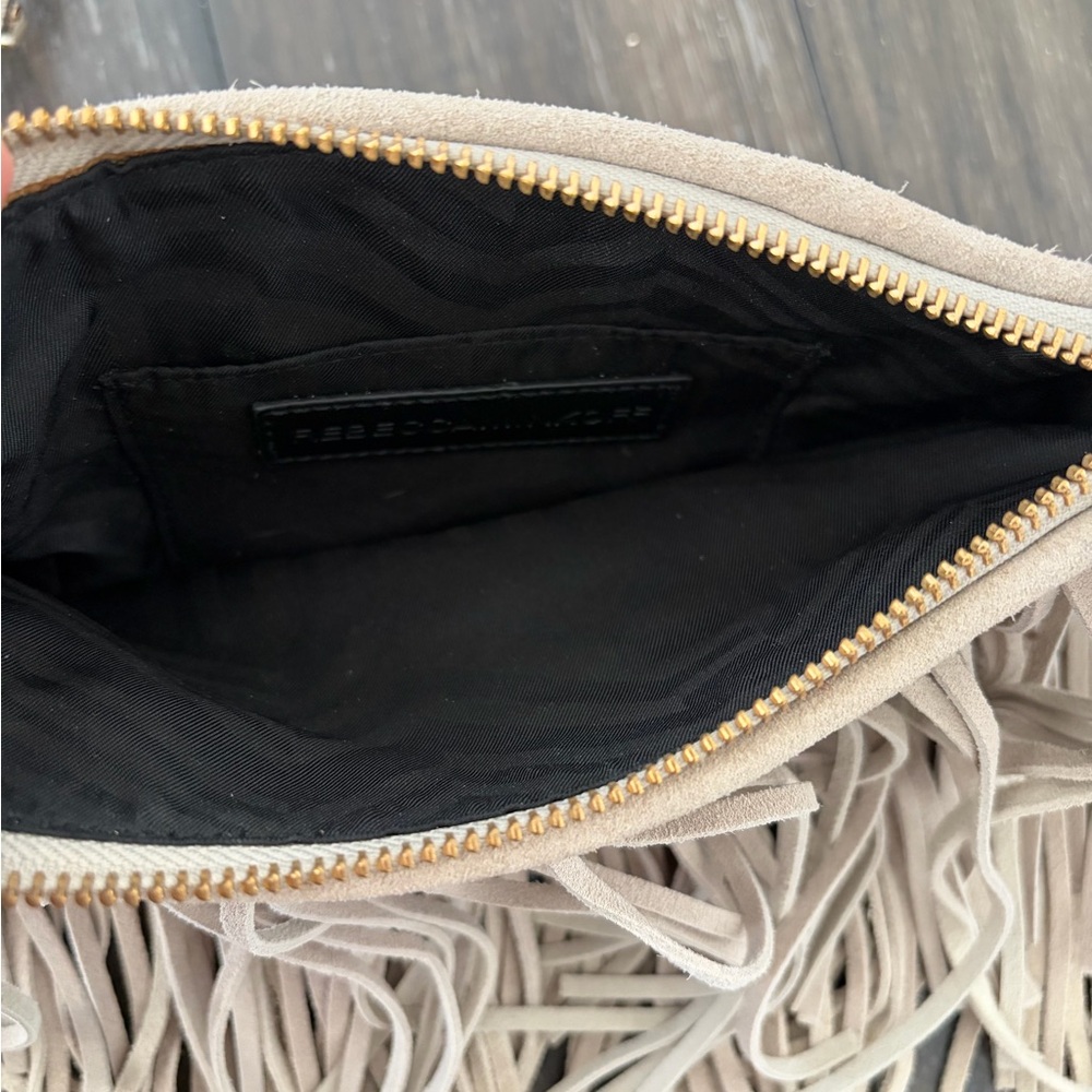 Rebecca Minkoff Beige Fringe Crossbody Bag - Picture 4 of 4